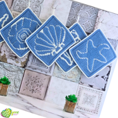 Mosaic Seaside Potholders