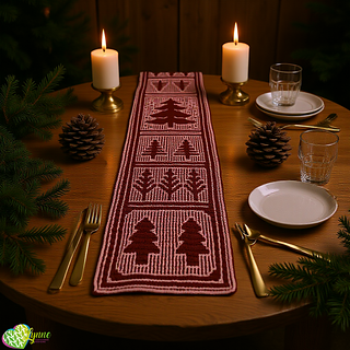Festive Trees Tablerunner by Nancy McKain