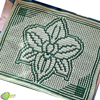 Mosaic Ladyslipper Placemat by Mellenie Sherwood