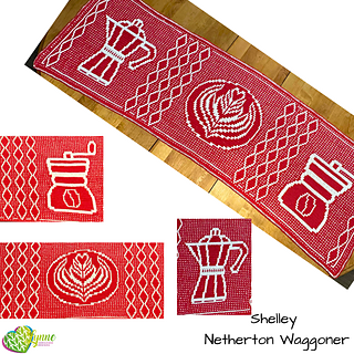 Mosaic Coffee First Tablerunner - Shelley Netherton Waggoner