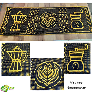 Mosaic Coffee First Tablerunner - Virginie Houssemaine