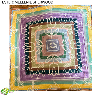 Mosaic Tulips Tabletopper - Mellenie Sherwood