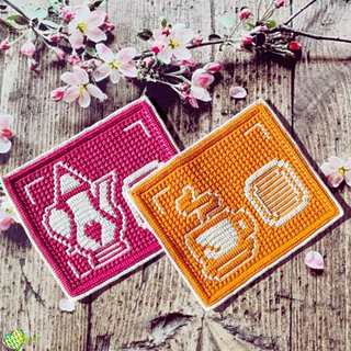Mosaic Tea Time Mug Rugs