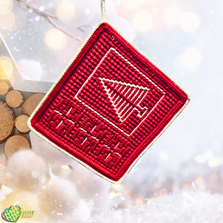 Mosaic Yuletide Trees Potholders