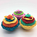 Colourful Crochet Cupcakes pattern 