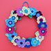 Stash Yarn Flower Wreath pattern 