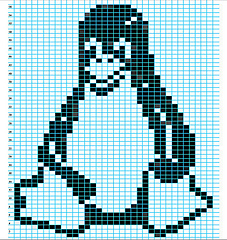 Ravelry: Linux Tux Chart pattern by Elizabeth Thomas