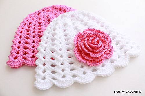 Ravelry: Baby Hat Rose Flower pattern by Milimagfa