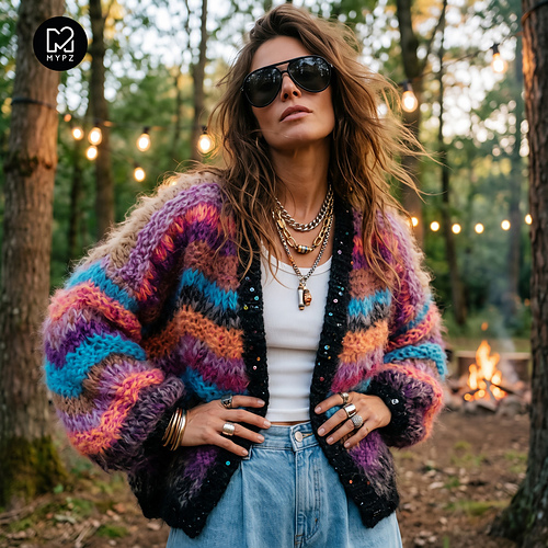 Chunky Cardigan Maple Wave