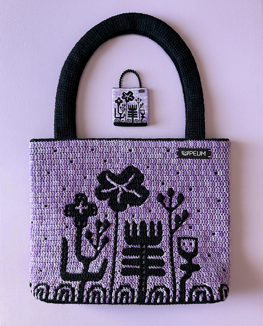 LOTUS and BUTTERFLY mosaic bag