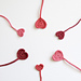 Minimal Heart Bookmark pattern 