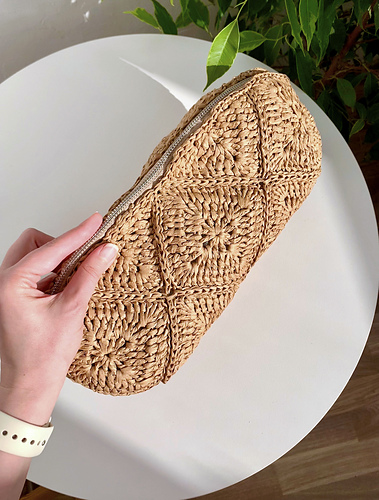 Raffia Cosmetic Bag