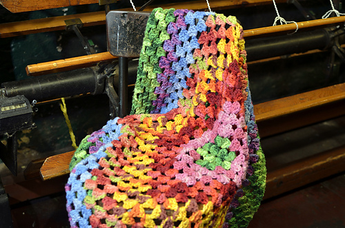 Granny Square Garden Throw and Pillow photo 1