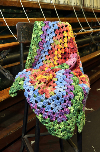 Granny Square Garden Throw and Pillow photo 4