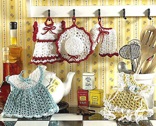 Ravelry: Vintage Fashion Potholders Leaflet pattern by Mary Ann