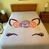 Unicorn Princess C2C Blanket by Magic Yarn Pixels