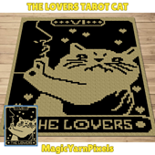 The Lovers Tarot Cat Edition C2C Crochet Pattern by Magic Yarn Pixels