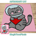 Astronaut Cat C2C Crochet Pattern by Magic Yarn Pixels