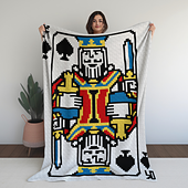 Poker King Of Spades C2C Crochet Pattern by Magic Yarn Pixels