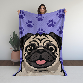 Pug C2C Crochet Blanket Pattern