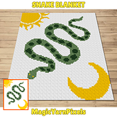 Snake Blanket C2C Crochet Blanket Pattern