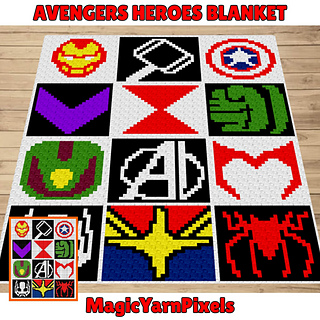 Avengers Heroes Crochet Blanket Pattern