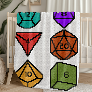 D&D Dice Crochet Blanket Pattern