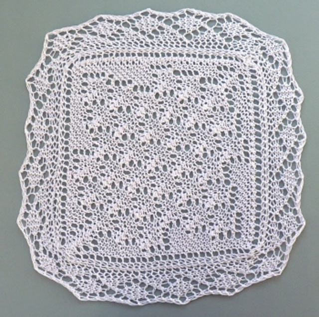 Diamond Shawl with Lace