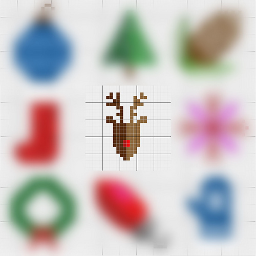Modern Rudolph the Reindeer C2C Graph photo 2