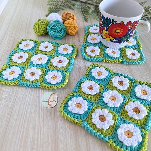 Cottage Garden Daisy Coaster