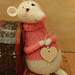 Knitted Mouse in love pattern 