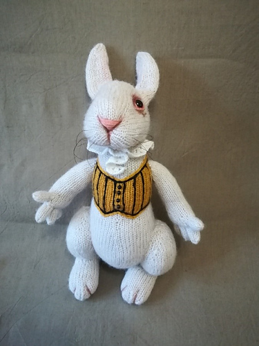 Ravelry: Knitted White Rabbit (Alice in Wonderland) pattern by Olga ...