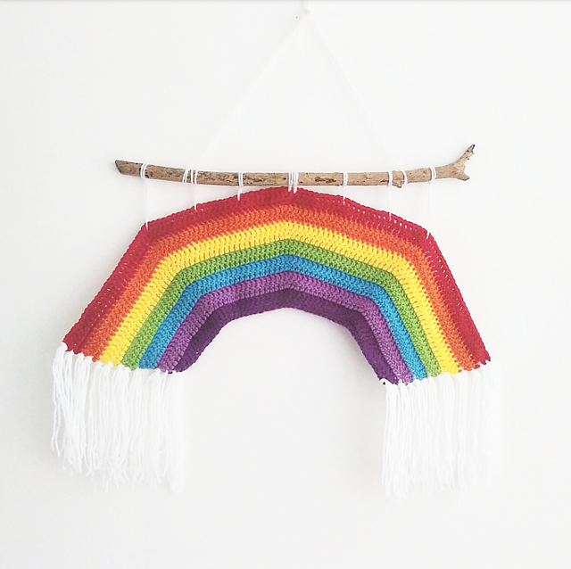 Ravelry Boho Rainbow Wall Hanging pattern by Jen Hill