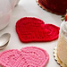 Valentine Heart Coaster pattern 