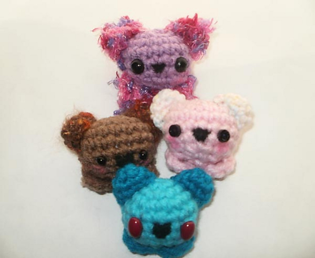 Ravelry Amigurumi Kawaii Mini Bearling plush tiny toy pattern by Brea