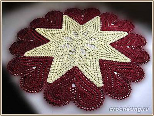 Doily with hearts photo 2