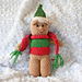 Christmas Bear with Hat and Scarf pattern 