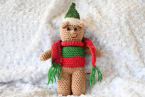 Christmas Bear with Hat and Scarf photo 4