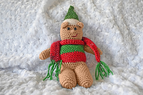 Christmas Bear with Hat and Scarf photo 3