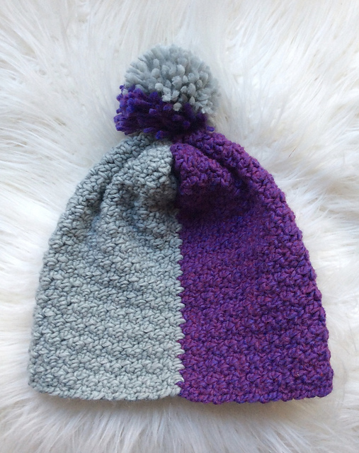 color block knit hat pattern
