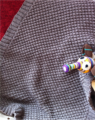 Babytæppe i daisy-stich/ Baby blanket in daisy stich photo 3