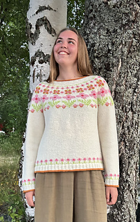 【美品】MARGA SAILOR SUMMER KNIT Myking Fem Sweater Lightcharcoal Offwhite Navy - Dale of Norway