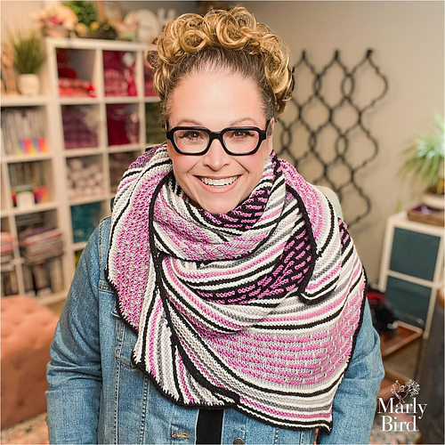 Ravelry: Crazy Stripes Mosaic Shawl pattern by Marly Bird