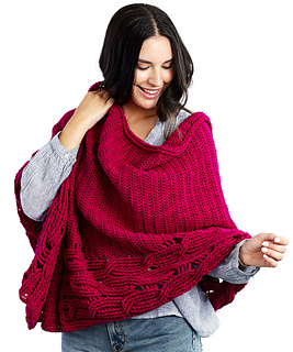 Ravelry: Interwoven Cabled Chic Shawl pattern by Rebecca Velasquez