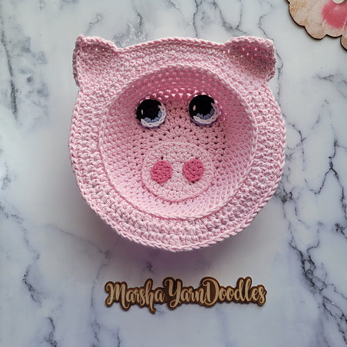 Ravelry Pickles the Pig Bowl Cozy pattern by Marsha Sparks