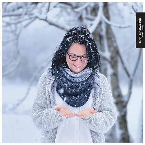 Snøkrystall Sjal - Marte Helgetun