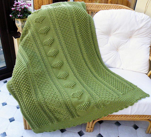 Ravelry Maryfairy's Aran Hearts Throw for Ann