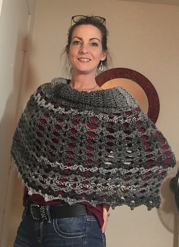 Chic Cowl Neck Poncho photo 10