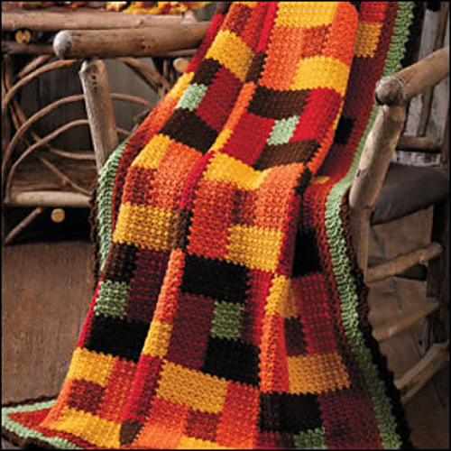 Ravelry Bricks & Squares Quilt Throw pattern by Katherine Eng