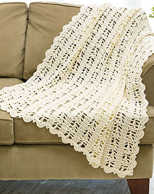 Ravelry Ivory Lace Throw pattern by Bendy Carter